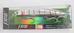 FJORD SILVER TIGER SINKING MINNOW 110MM 37G