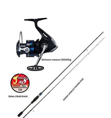 COMBO DEAL - LEGALIS SEABASS 902 HFS - 2.72m // 14-42g / SHIMANO NEXAVE 5000 SPINNING REEL / Daiwa | J-BRAID® GRAND X8 BRAIDED LINE